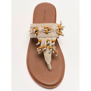 🆕 FREE PEOPLE Sadie Fringe Sandals / Oiled Silt Suede